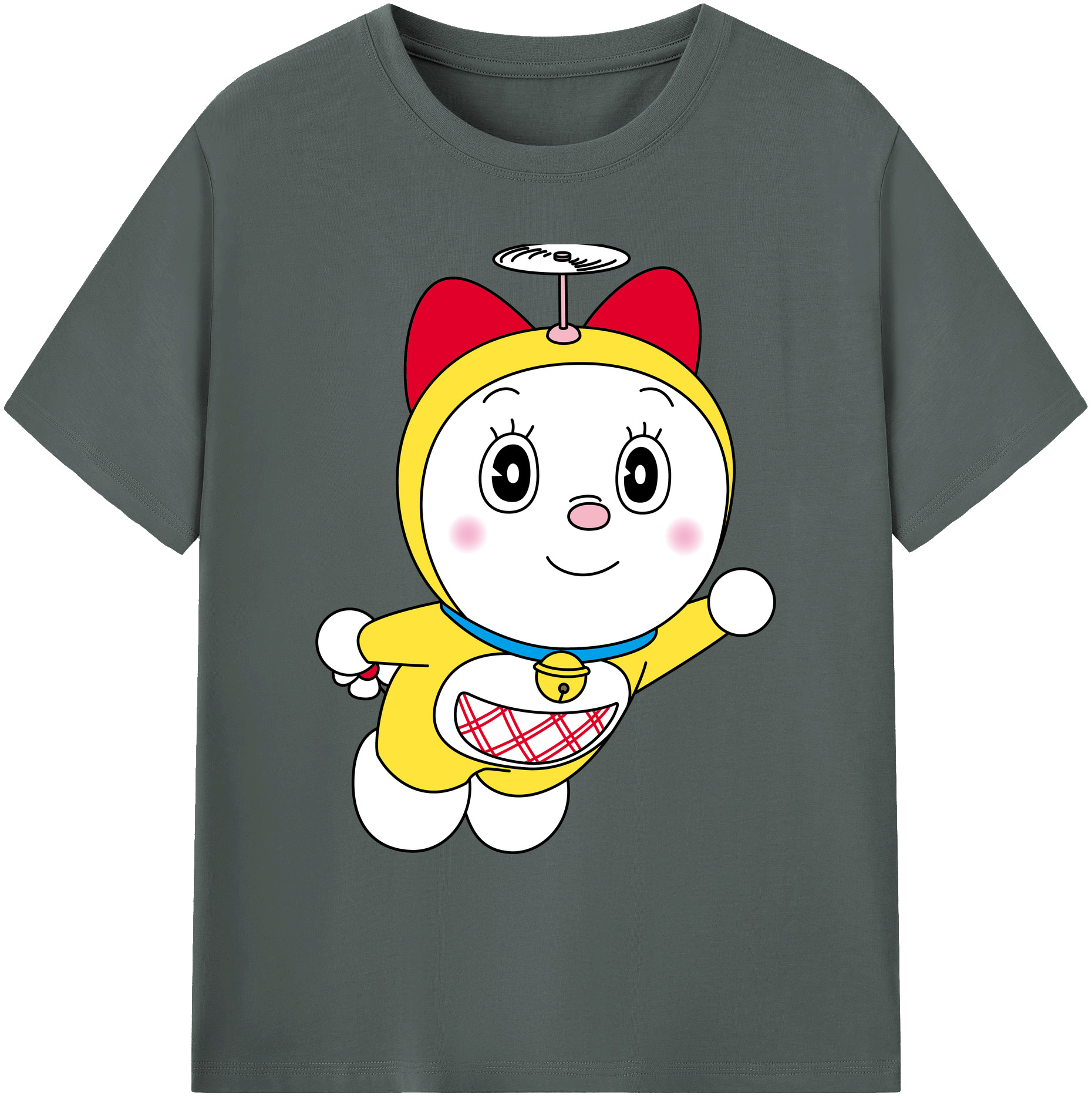（画像用） ドラえもん ドラミ Doraemon Dorami 綿100％ メンズ半袖Tシャツ｜肌触りやわらか＆通気性